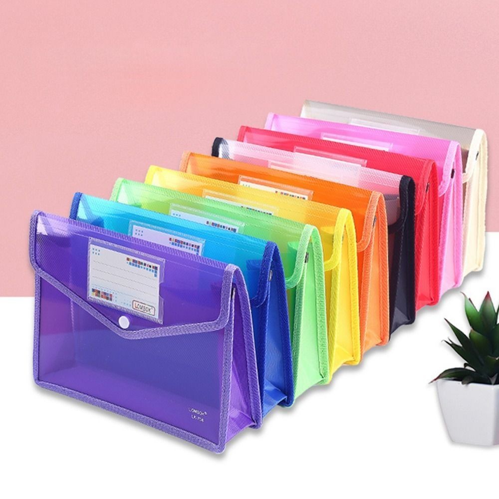 

Large Capacity PVC Bag Waterproof Document Bag A5 File Folders File Organizer Envelope Folder