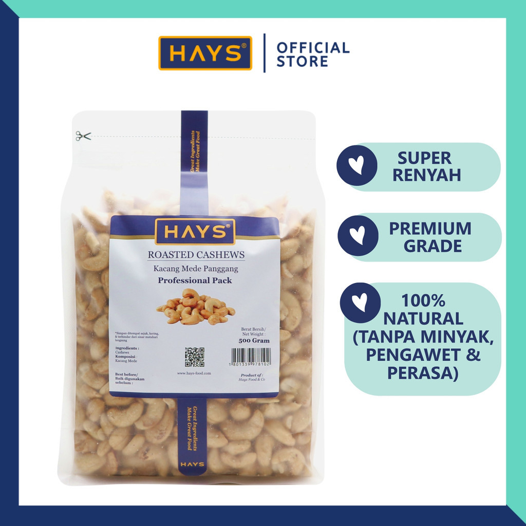 

Kacang Mede Panggang 500 Gram /Kacang Mete Panggang 500 Gram/Kacang Mente Panggang Sehat 500 Gram, Roasted Cashew 500 Gram - HAYS