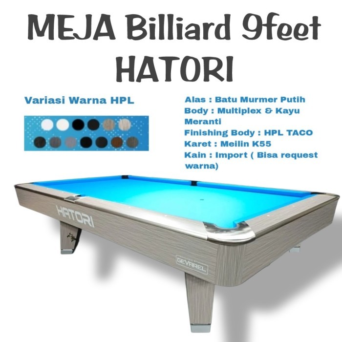 Meja billiard 9feet model Mr Sung Buatan lokal Rasa import bisa request  model/warna /Nama/ logo - H