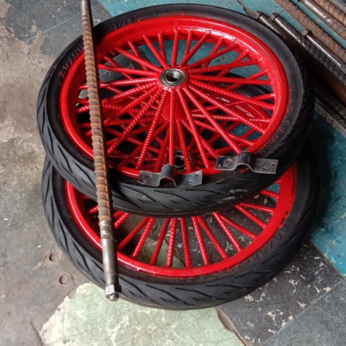 RODA GEROBAK Ruji Besi18 Ring 17inch Roda Kastor Ban GerobakDijamin Ori
