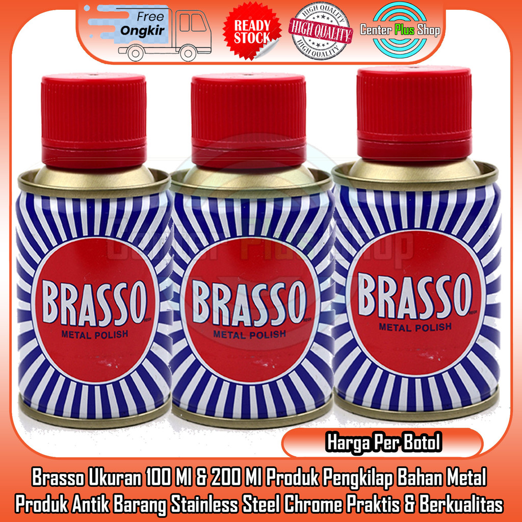 Brasso Metal Polish Cairan Pengkilap Logam 100ml 200ml Original Pemoles Pembersih Besi Kuningan Temb
