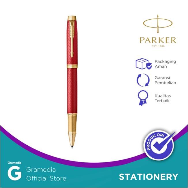 

Parker IM Premium Red Gold Trim Rollerball 2143465Z