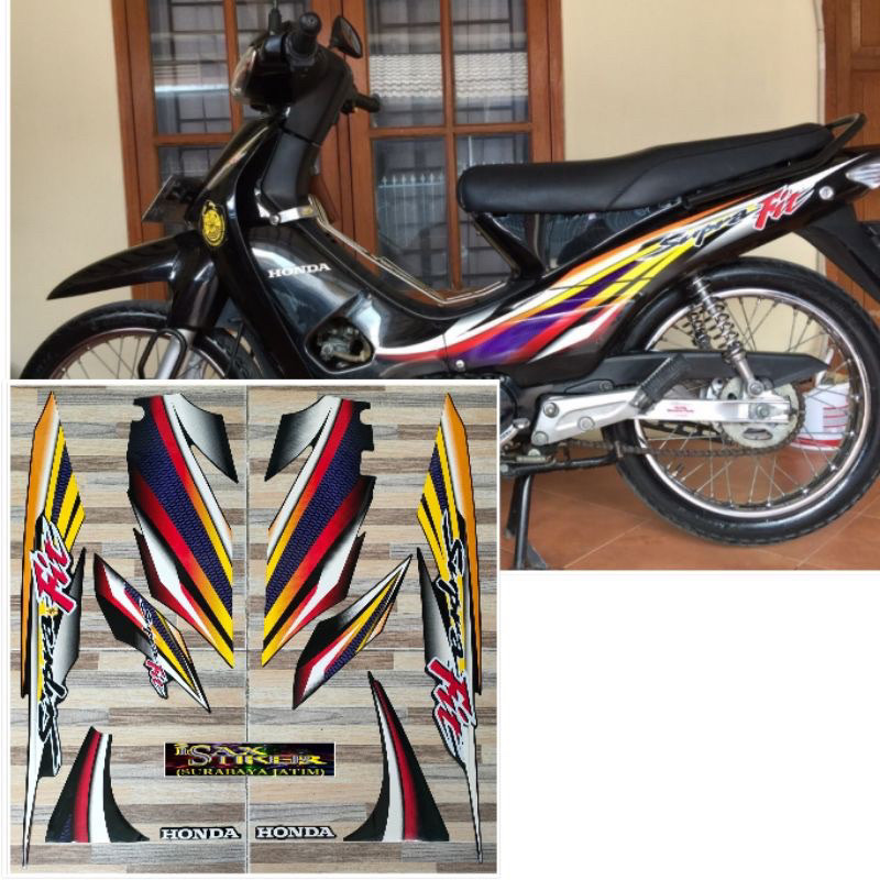 STRIPING POLET FULL BODY HONDA SUPRA FIT TAHUN 2004