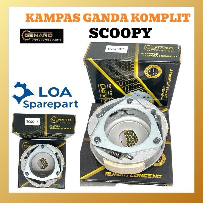 Kampas Ganda Assy Komplit Scoopy Fi/ Beat Esp /Street/Beat Fi K16 Original Genaro