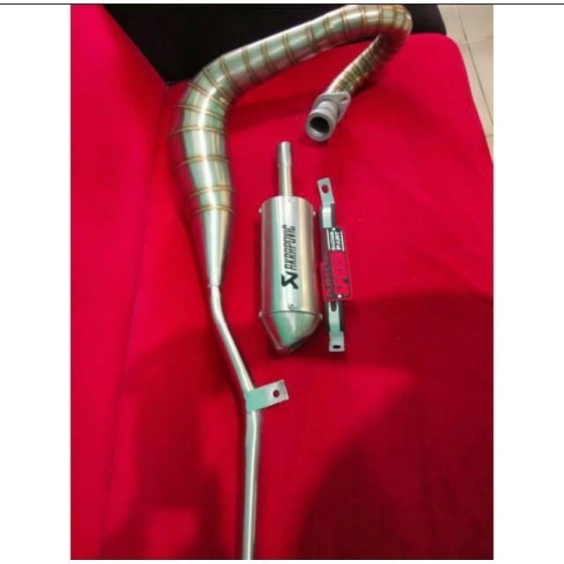 Knalpot racing/akrapovic ts125 ts 125 exhaust ekzos pnp