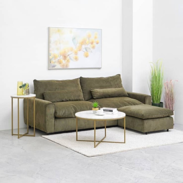 Meja Tamu Marmer Modern INFORMA Alisma Meja Sisi Bulat