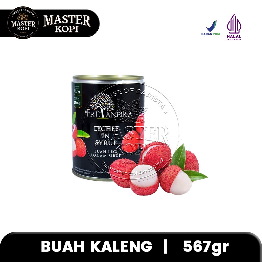 

Frutaneira Lychee in Syrup / Buah Leci dalam Sirup - Kaleng 567gr