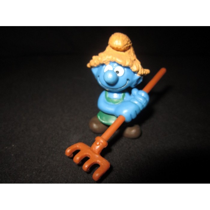 smurf shcleich vintage figure smurf petani farmer