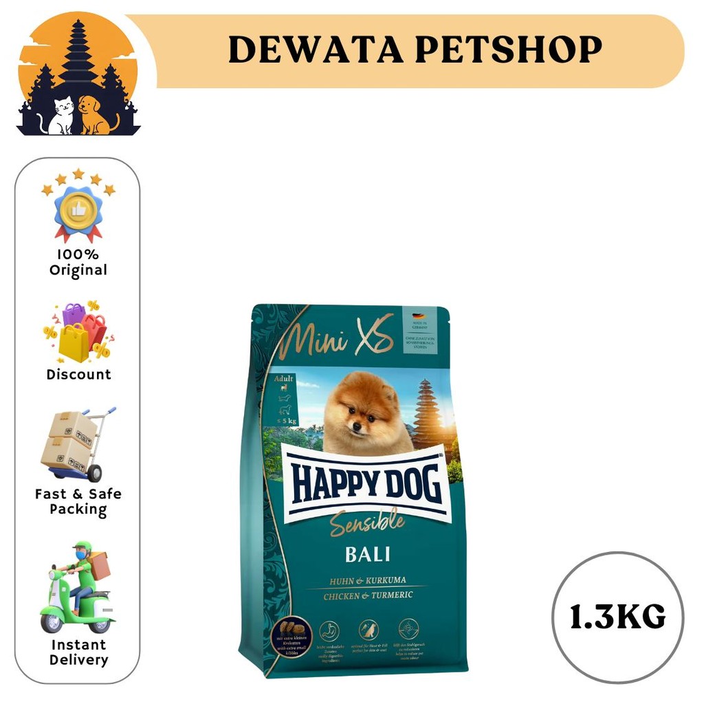 HAPPY DOG Sensible Bali Mini XS 1.3kg Makanan Anjing