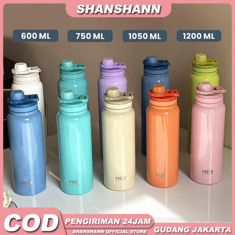 600/750/1050/1200mL Sports Vacuum Insulated Tumbler Botol Mug Berinsulasi Portabel Berkapasitas Besa