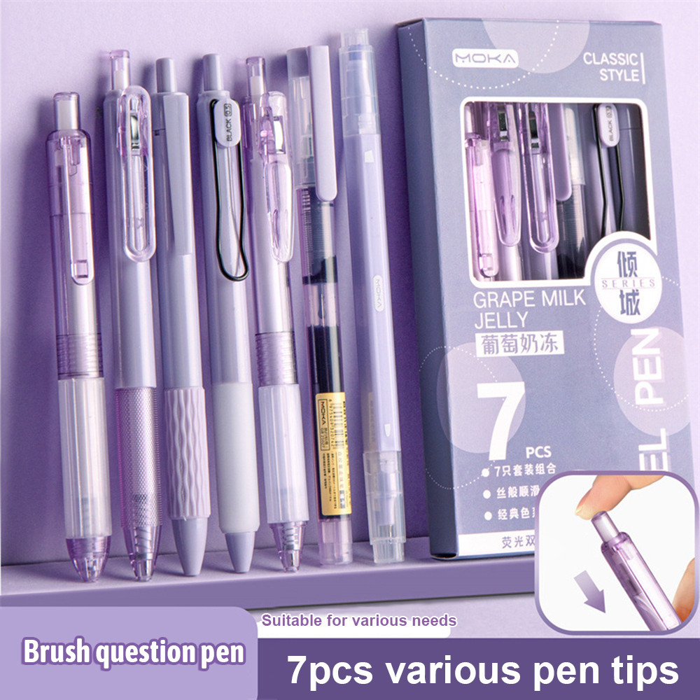 

[DOTDING] Gel Pen Mekanik Classic Design 0.5mm - Set 7Pcs Hitam untuk Kantor/Sekolah Tulis Halus & Desain Minimalis H463