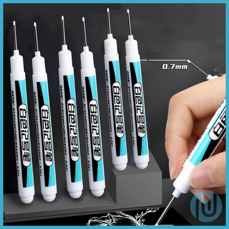

Spidol Permanen Waterproof Long Nib Marker 0.7mm 10 PCS