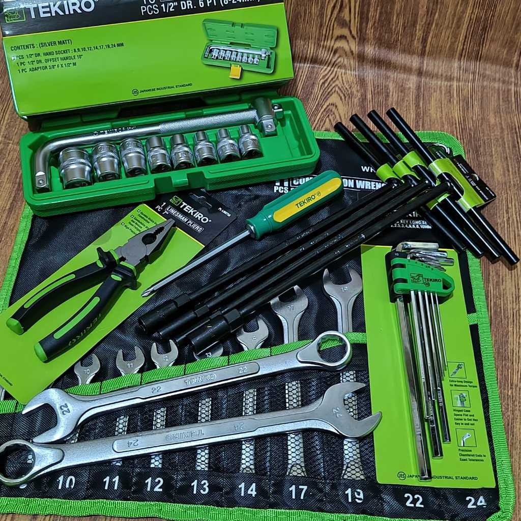 PAKET LENGKAP kunci bengkel tekiro full set tekiro / Alat Bengkel Lengkap TEKIRO / Tools Set / Kunci