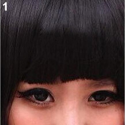 Wig Wanita Model Poni Lurus Panjang - Hitam
