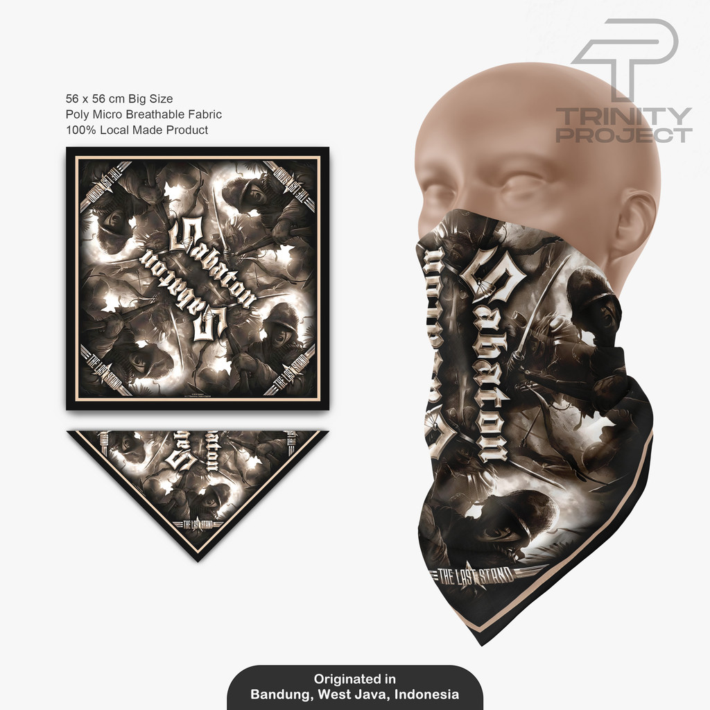 Sabaton - Bandana /Paisley Masker Scarf /Band Death Metal /Bandana Slayer Unisex /Skena Aksesoris Ou