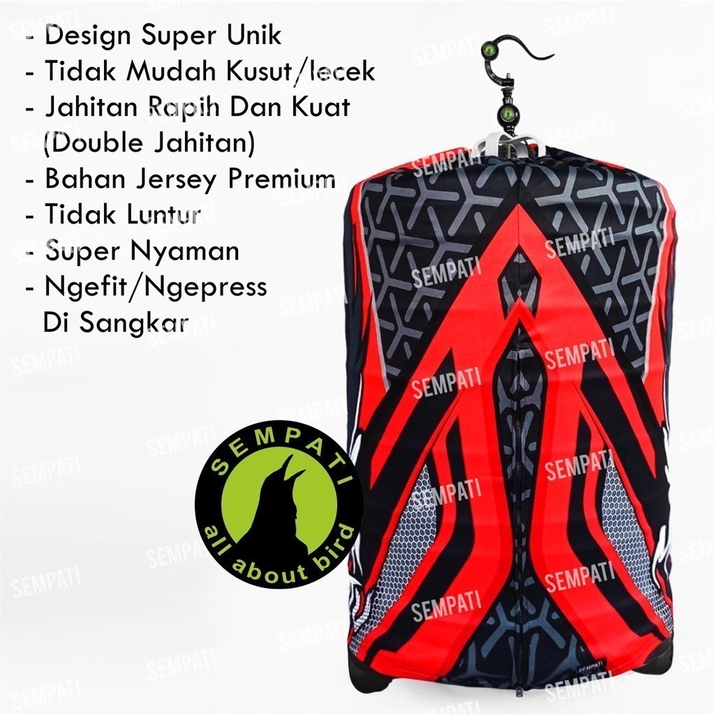 Sempati Krodong Sangkar Murai No 1 Bahan Jersey Premium Fullprint Design Motif Burung Murai Kerodong