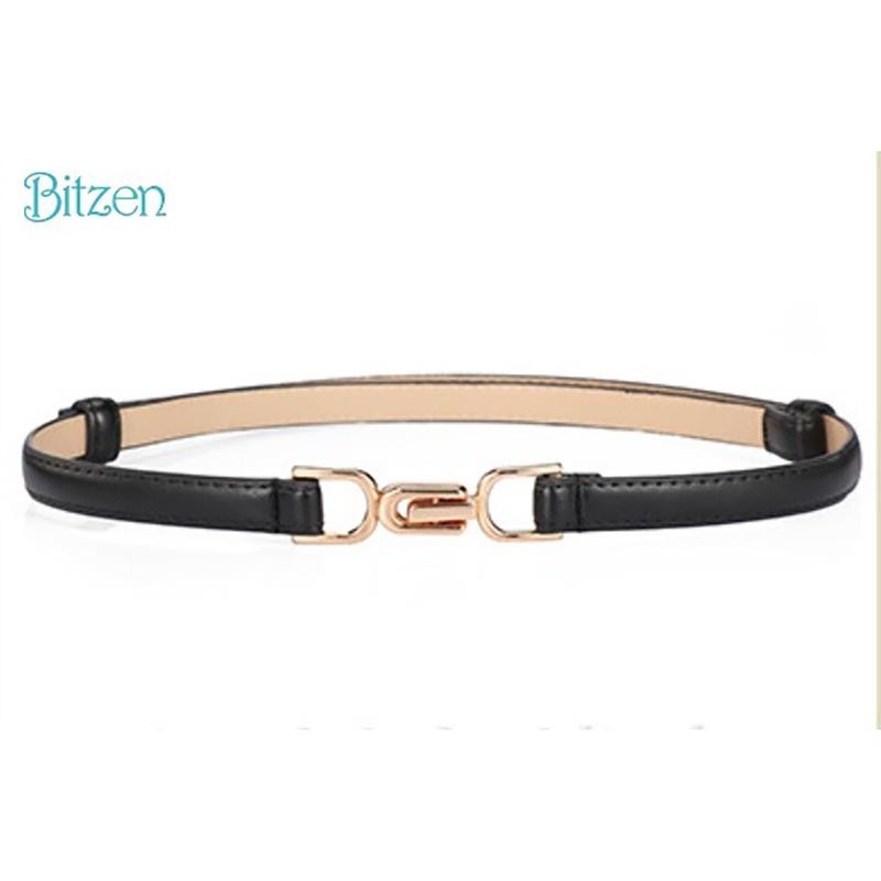 

BITZEN Ikat Pinggang Wanita Kulit Imitasi Slim Casual Warna Warni Disesuaikan Gesper Belt Outfit Perempuan
