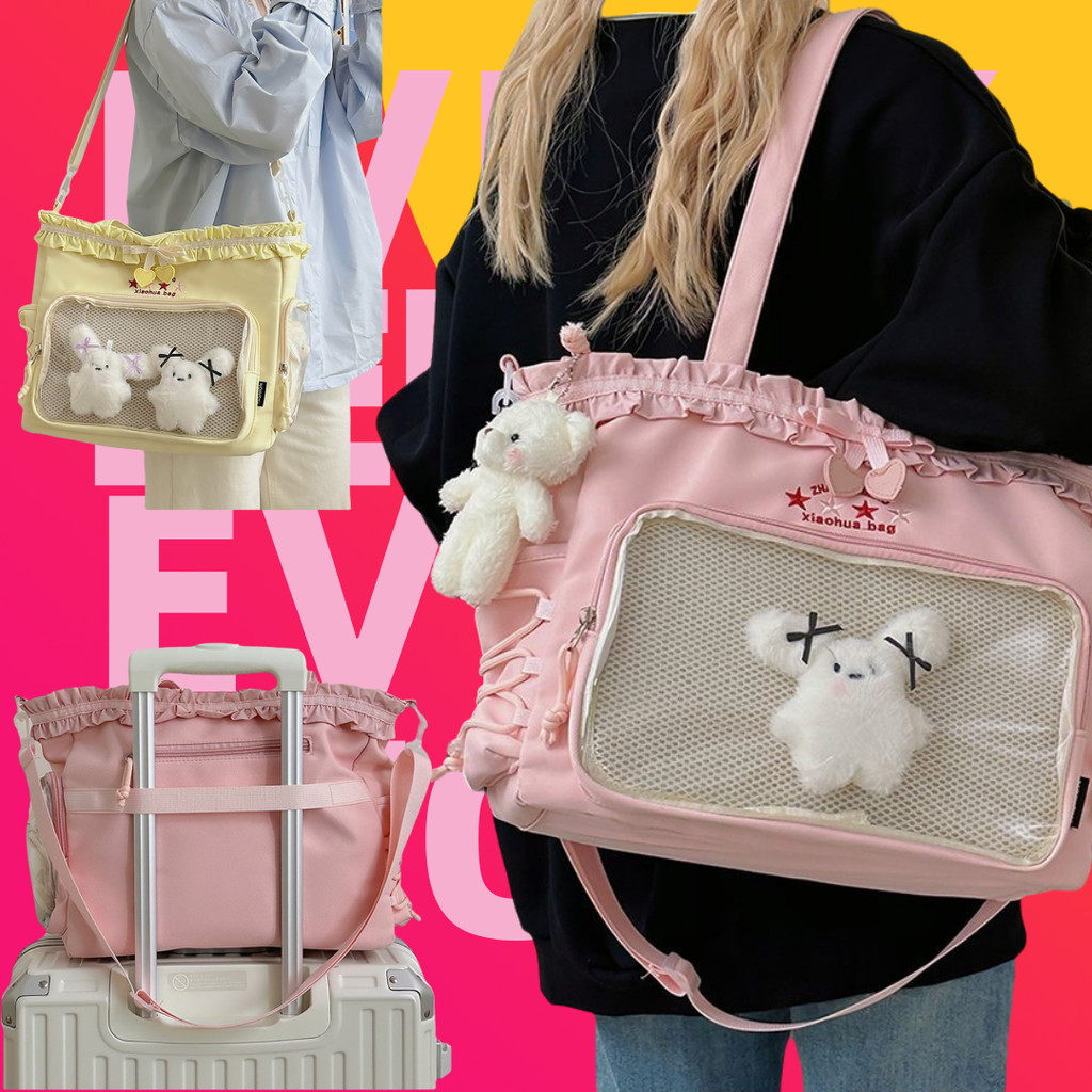 Tas Pvc Transparant KonserTas Kuliah Tas Selempang Bahu Pu Jepang Tas Slempang Untuk Badges Tas Itab