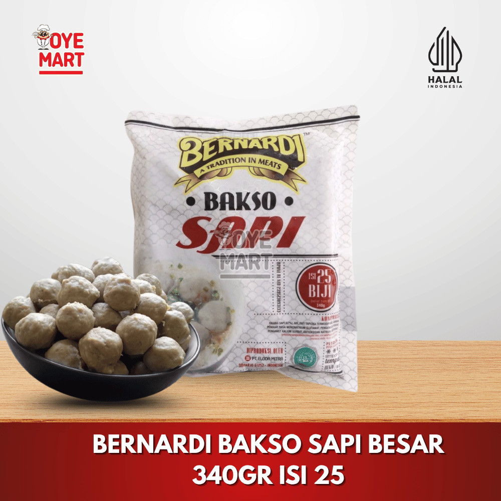 

BERNARDI BAKSO SAPI BESAR 340GR ISI 25/BASO SAPI BESAR