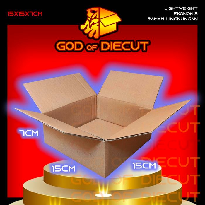 

15x15x7 cm kardus box kotak karton packing barang polos baru