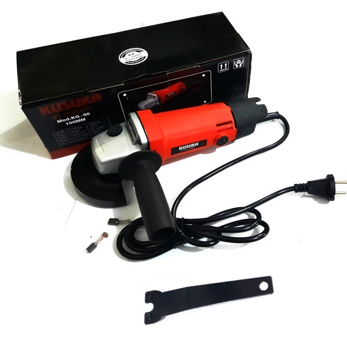 KUSUKA Mesin Gerinda KG-90 Potong Besi Gergaji Kayu Angle Grinder Gurinda Tangan 4 Inch 100mm BY FUJ