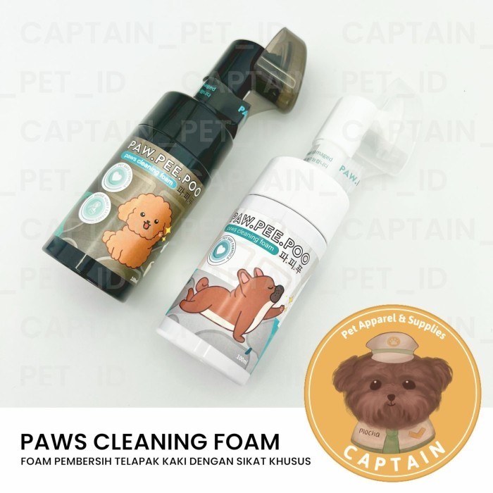PAWPEEPOO pembersih kaki anjing kucing paws cleaning foam poodle - Putih