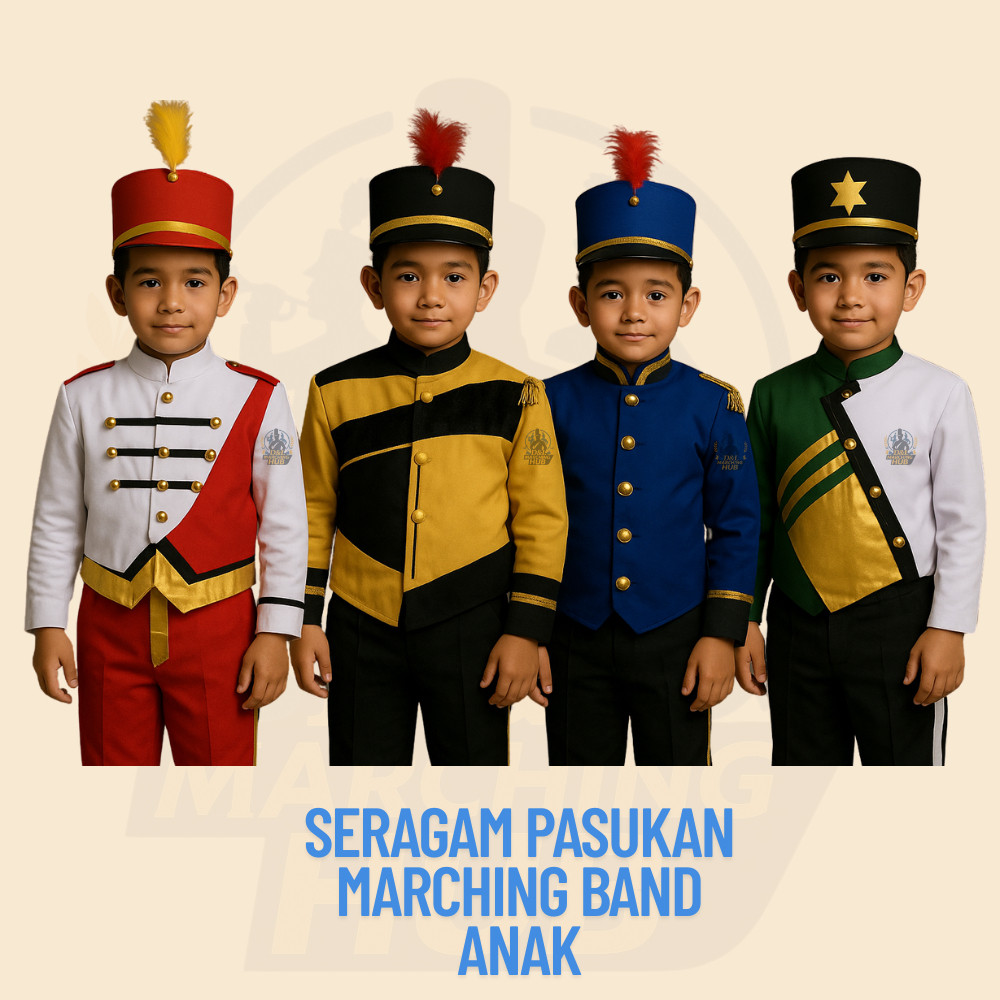 SERAGAM DRUMBAND / MARCHING BAND ANAK TK - KOSTUM DRUMBAND - CUSTOM SERAGAM DRUMBAND