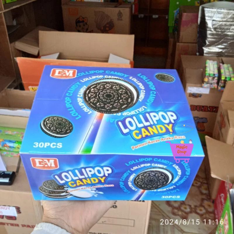 

PERMEN LOLIPOP CANDY ISI 30 PCS / LOLIPOP COOKIE GAGANG MENYALA