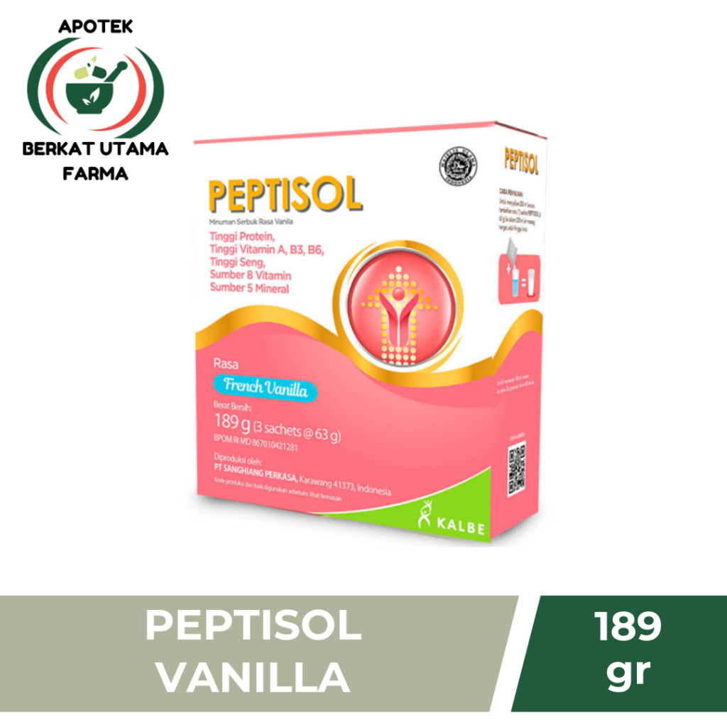

SUSU PEPTISOL Isi 180 gram - Susu Diet Khusus Nutrisi Untuk Pemulihan Pasca Sakit - French Vanilla