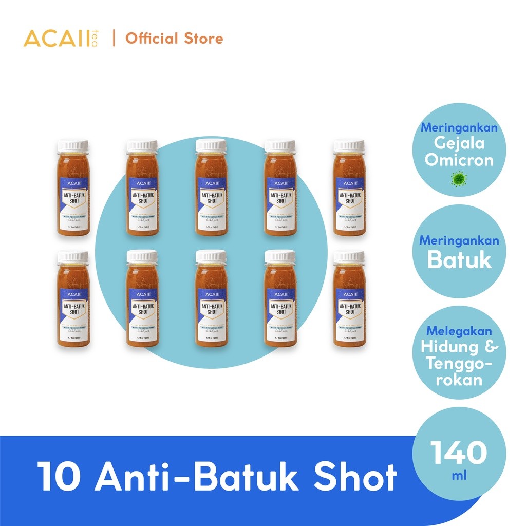 

Acaii Tea Anti-Batuk Shot Pack of 10 (10x140ml)