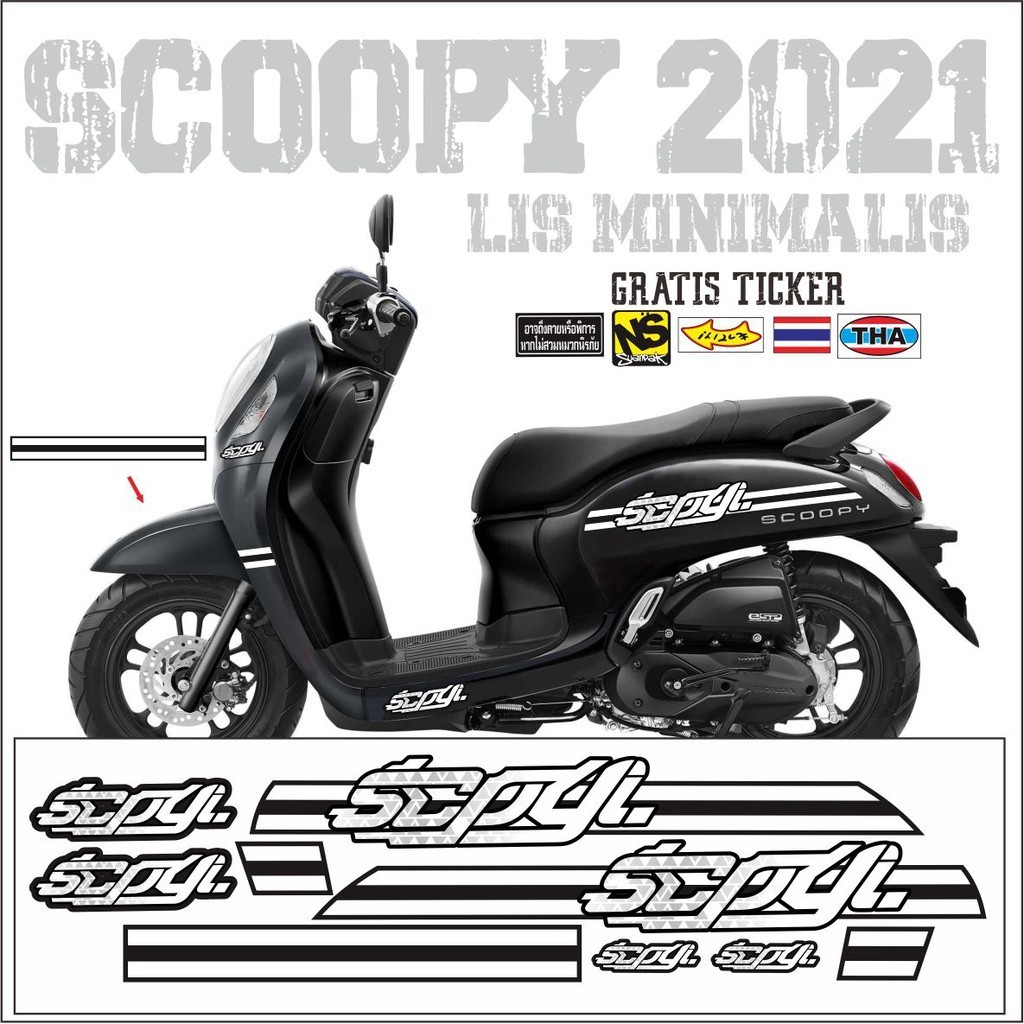 STRIPING VARIASI LIS MINIMALIS SCOOPY 2021 06 - VARIASI STRIPING SCOOPY 2021