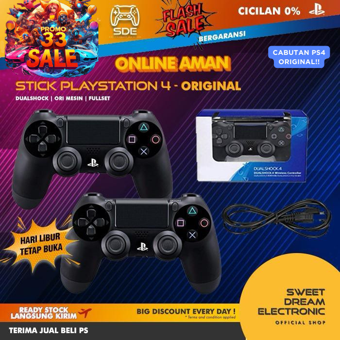 Stick ori mesin / stik ori mesin ps4 /ds4 ori ps4 bukan ori Pabrik stick original ps4