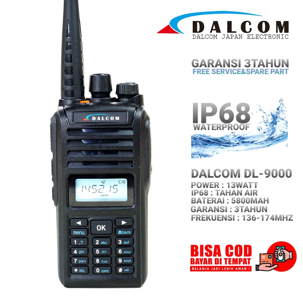 HT DALCOM JAPAN DL-9000 VHF 136-174 MHZ IP68 WATERPROOF