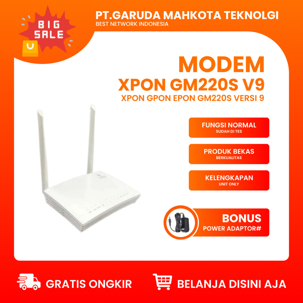 Modem XPON GM220-S V9 Gpon Epon Onu Second