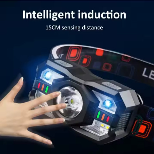 Senter Kepala Model Sensor Super Terang Tahan Lama Anti Air