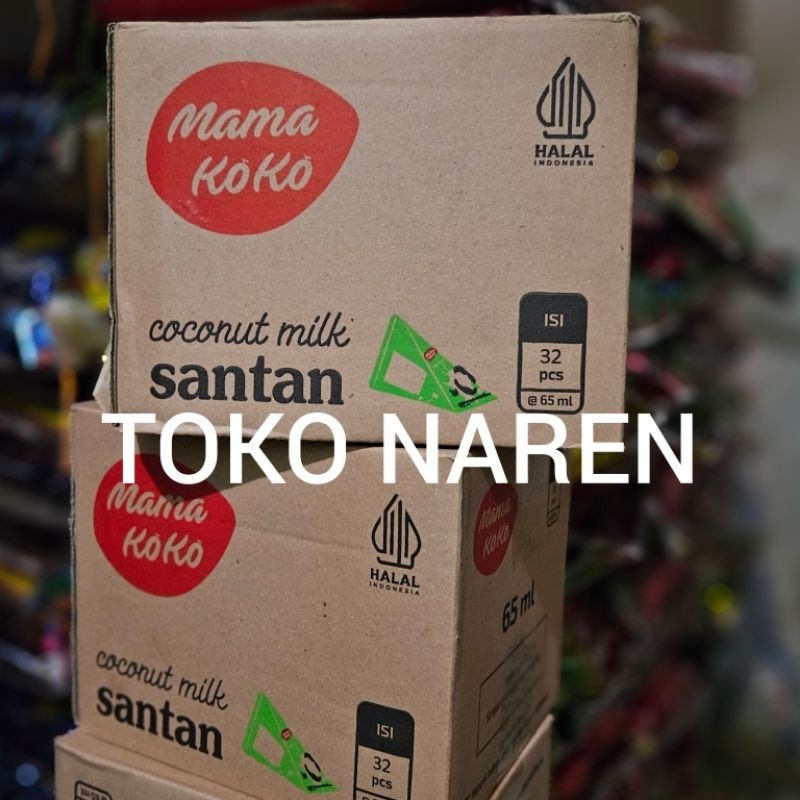 

SANTAN MAMA KOKO / MAMA COCO SANTAN INSTAN CREAM CAIR KEMASAN SEGITIGA ISI 32PCS DENGAN BERAT PER PCS 65ML