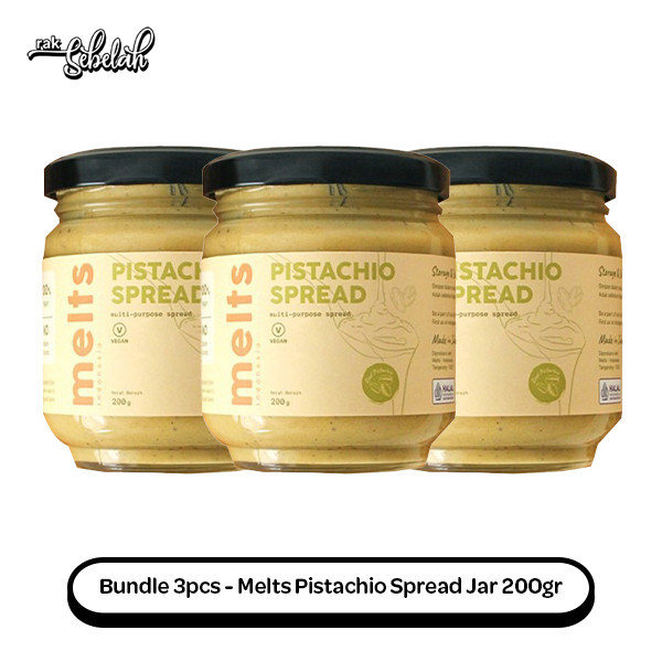

Bundle 3pcs - Melts Pistachio Spread Jar 200gr | Vegan | Tanpa Pengawet | Halal | Rak Sebelah