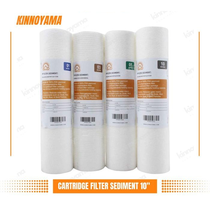 

Filter Air Sediment / Cartridge Filter KINNOYAMA 10" isi 6 Pcs - KINNOYAMA