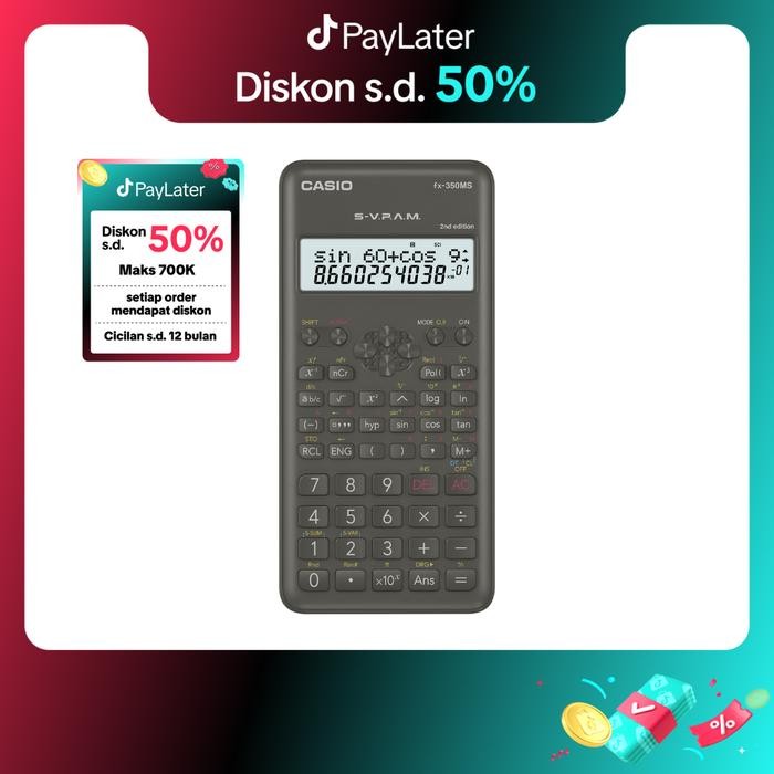 

CASIO FX-350MS 2nd Ed - Kalkulator Sekolah - Scientific - 240 fungsi