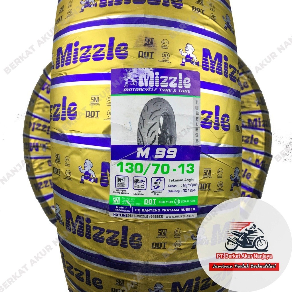 Mizzle M99 130/70-13 Ban Belakang Nmax, PCX 160 Tubeless