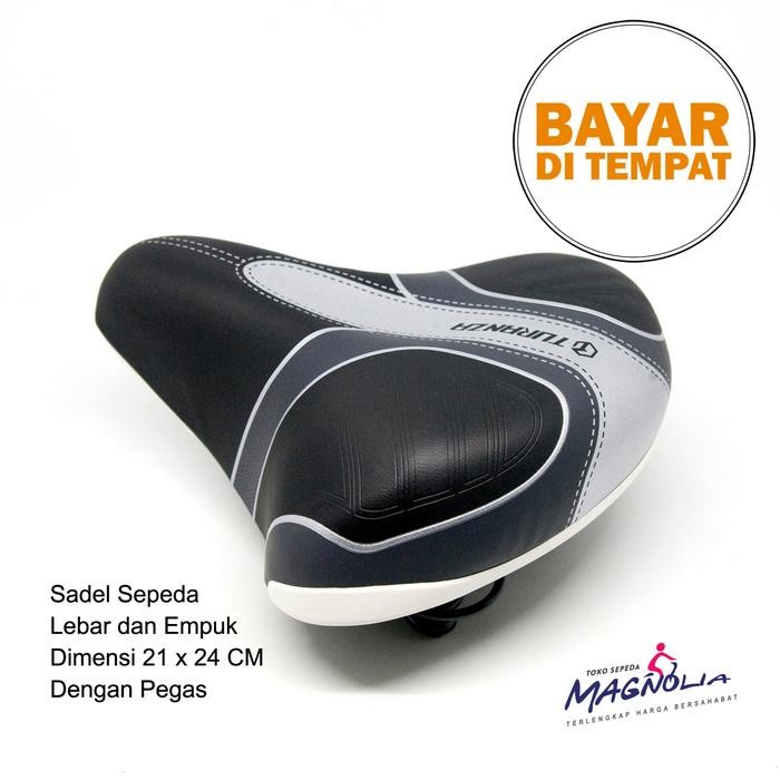 br e Sadel Jok Sepeda Lipat CTB Selis Empuk Per Pegas Saddle Sadle Sepeda - Abu-101