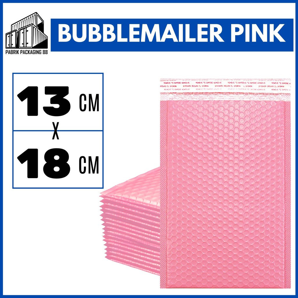 

Amplop Bubble Mailer Wrap 13X18 cm Pink Premium Quality MURAH