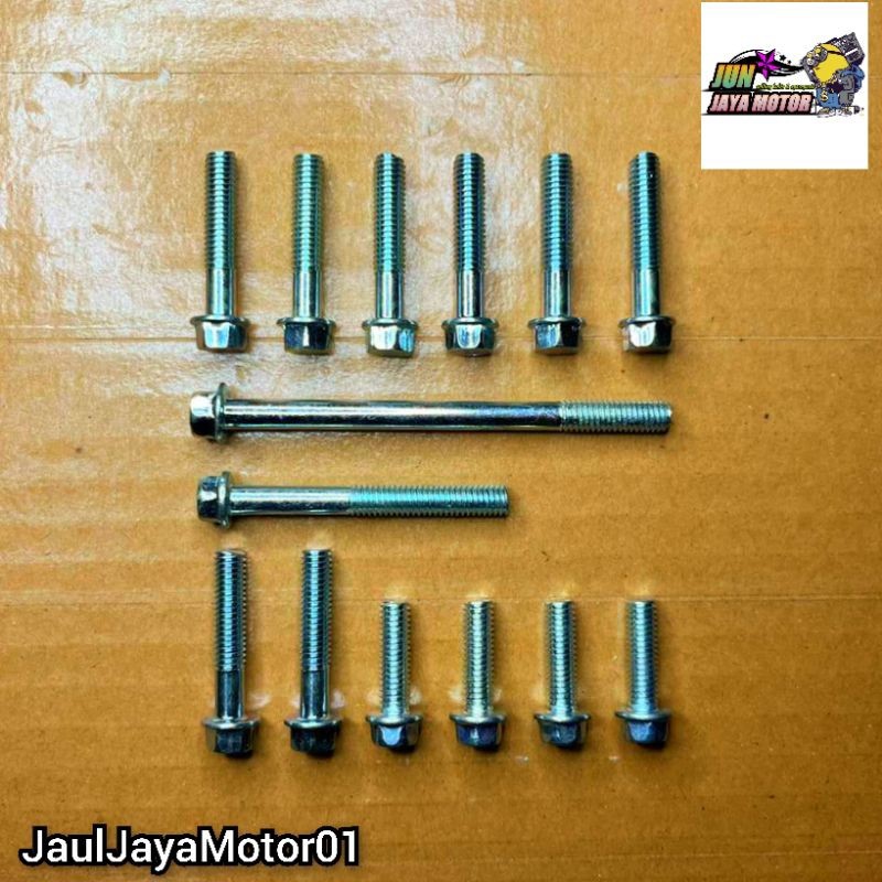 COD / Gratis Ongkir / Promo / Baut Fullset Cover Tutup Blok Mesin Cvt Yamaha Mio M3 / Mio S / Mio Z 