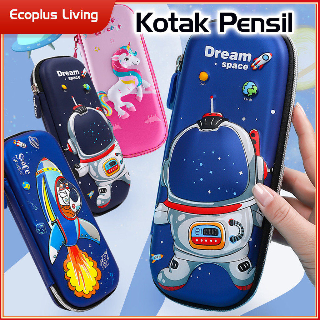 

3D Pencil Case Waterproof Antigores Kotak Pensil Model Astronot Unicron Space Sekolah