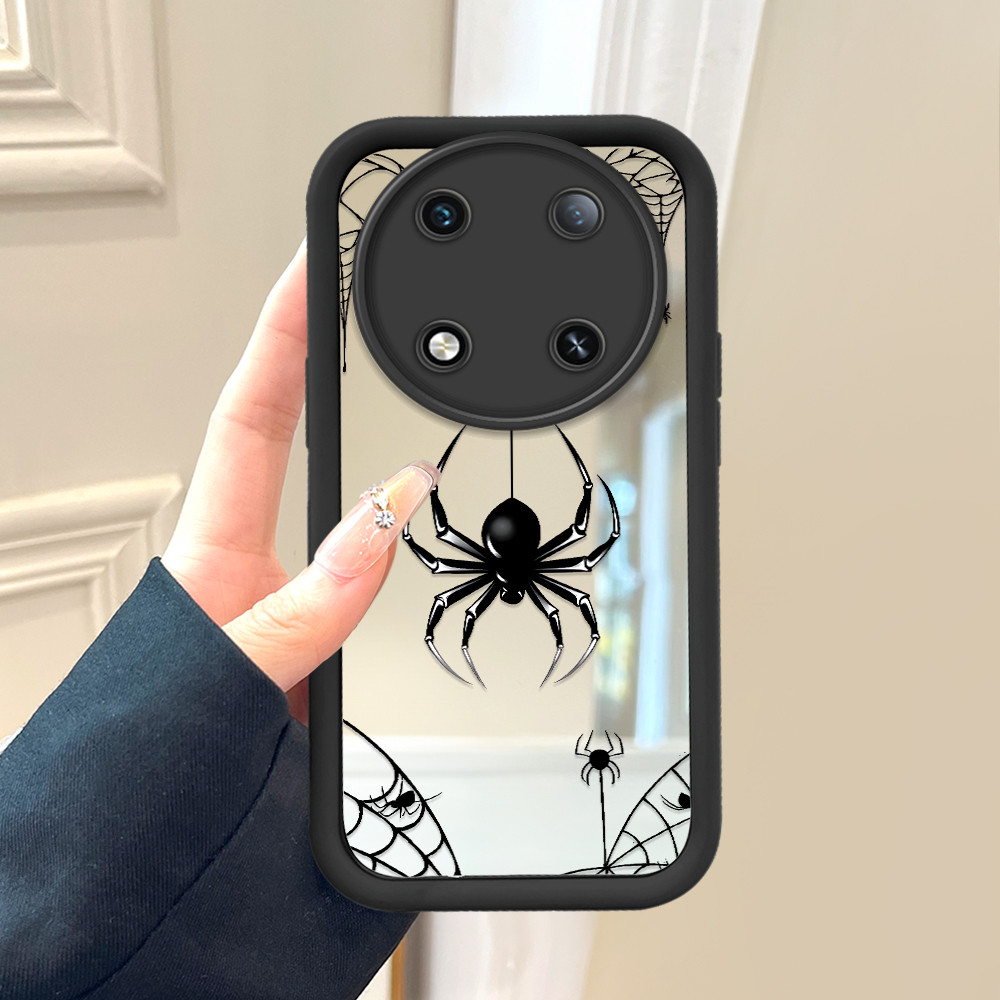Casing Hp Untuk Itel RS4 Fashion Simple Spider laba-laba Pattern Soft Silicone Square Ladder Makeup 