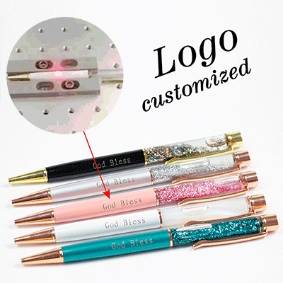 

Gold Foil Pens Personalized Pens Private Laser Customized Logo Engraved Name Metal Ballpoint Pens Office Birthday Teacher Gifts