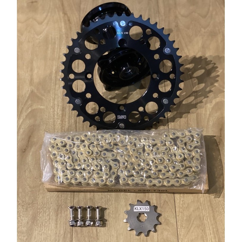 Ready Gir ROZ KLX 150 520 Rantai Expedition 520H 130L  Hitam Original