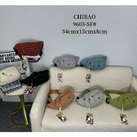 CHIBAO Tas Waistbag/Slingbag Wanita dan Pria CB 9603-SF + Free Dustbag