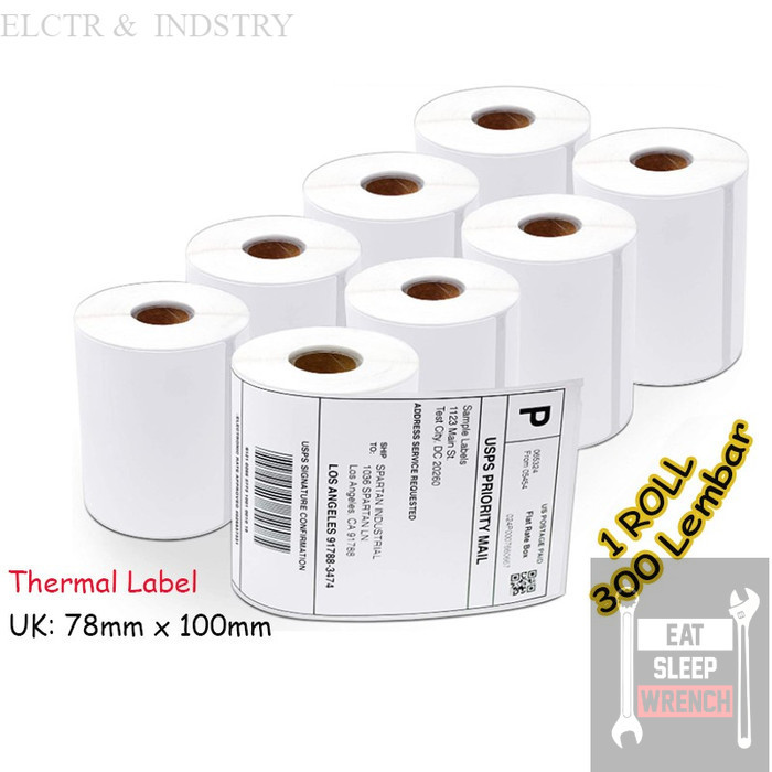 

Label Thermal 78x100 Kertas Sticker Barcode 78 X 100 mm Isi 300 Pcs Berkualitas baik