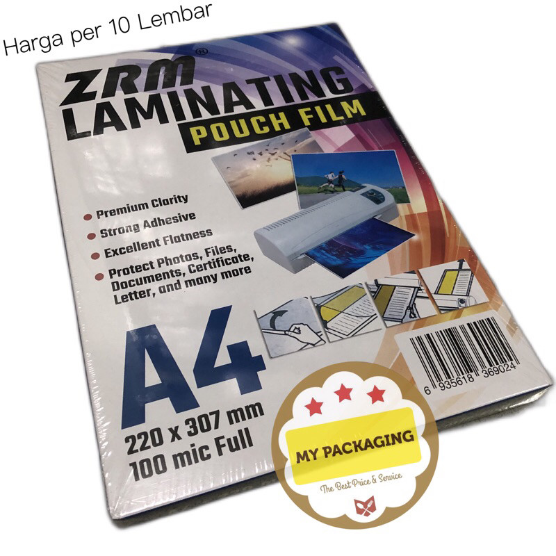 

Plastik Laminating Film A4 100 mic ( 10lembar )